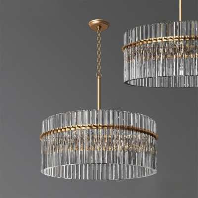 现代金属水晶吊灯3D模型下载